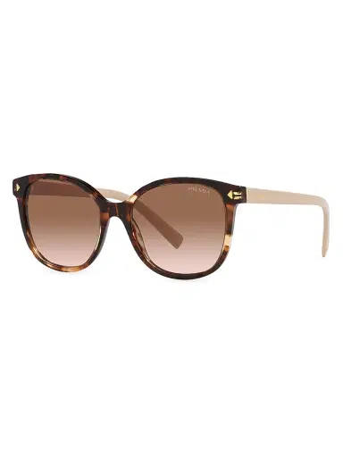 Prada Women's 53MM Round Sunglasses - Brown Tortoise | Thumbnail 1
