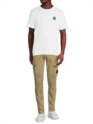 Stone Island Men's Cotton Crewneck T-Shirt - White - Size XXL | Thumbnail 2 Stone Island Men's Cotton Crewneck T-Shirt - White - Size XXL | Thumbnail 2