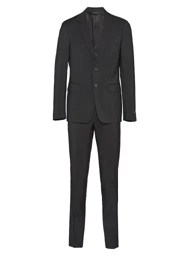 Prada Men's Single Breasted Wool and Mohair Suit - Black - Size 40 | Thumbnail 1 Prada Men's Single Breasted Wool and Mohair Suit - Black - Size 40 | Thumbnail 1