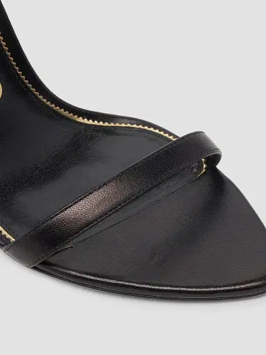 Tom Ford Women's Padlock 105MM Leather Point-Toe Ankle-Strap Sandals - Black - Size 9.5 | Thumbnail 4