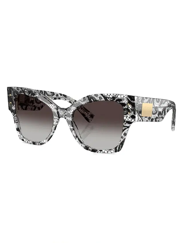 Dolce & Gabbana Women's 53MM Cat-Eye Sunglasses - Gradient Grey Black Lace