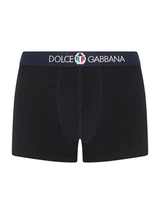 Dolce & Gabbana Men's Logo Cotton Boxer Briefs - Black