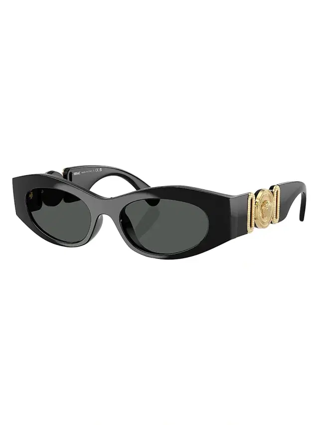 Versace Women's Medusa Biggie 51MM Cat-Eye Sunglasses - Black Dark Grey