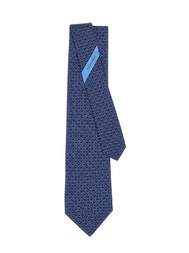 Ferragamo Men's Viva Silk Gancini Tie | Thumbnail 3