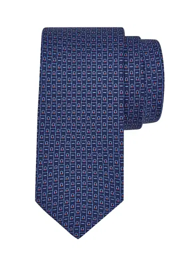 Ferragamo Men's Viva Silk Gancini Tie | Thumbnail 1