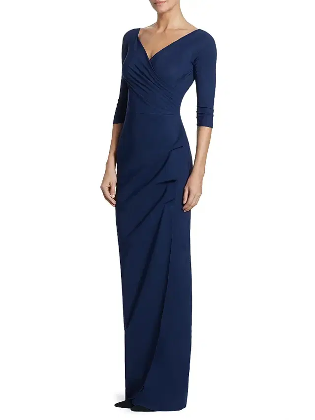 Chiara Boni La Petite Robe Women's Florien Ruched Gown - Blue Klein