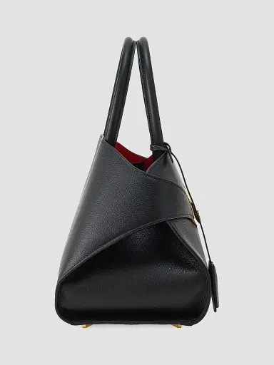 Ferragamo Women's Hug Medium Top Handle Bag - Nero Flame Red | Thumbnail 5 Ferragamo Women's Hug Medium Top Handle Bag - Nero Flame Red | Thumbnail 5