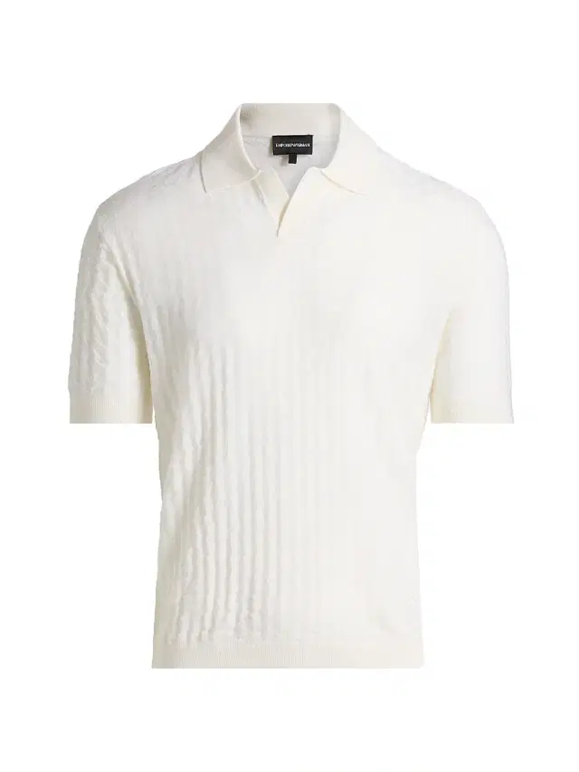 Emporio Armani Men's Tonal Basketweave Wool Sweater - Off White