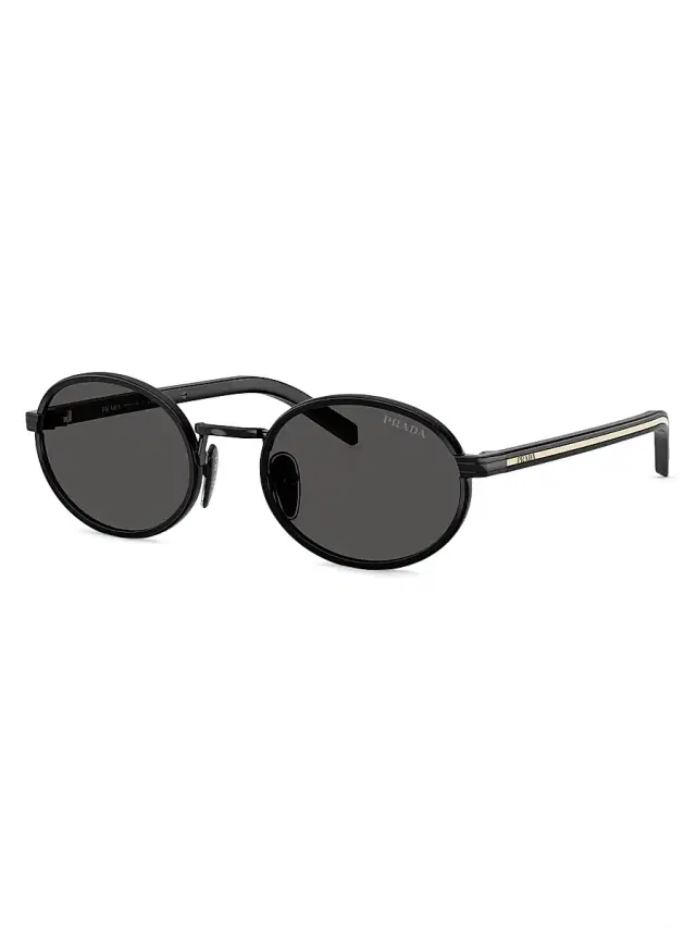 Prada Women's 52MM Oval Sunglasses - Black