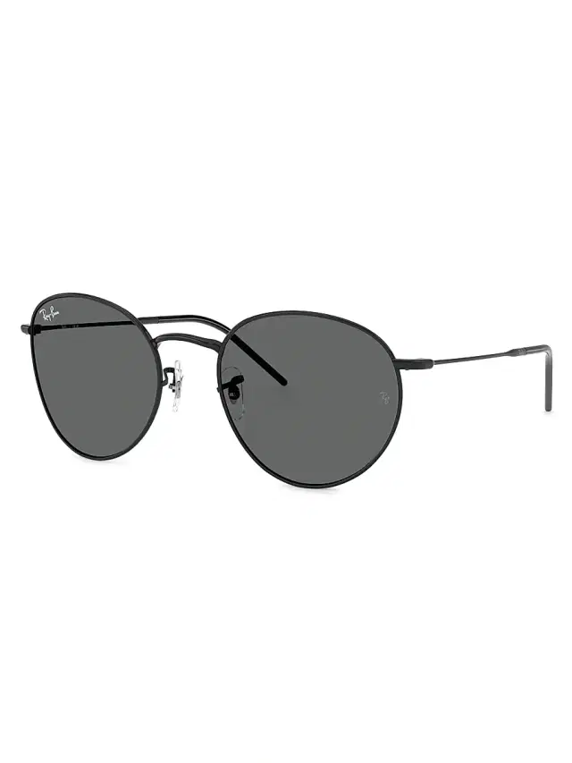 Ray-Ban Women's 0RBR0103S 53MM Round Sunglasses - Dark Grey Black