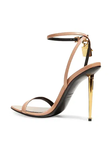Tom Ford Women's Padlock 105MM Leather Point-Toe Ankle-Strap Sandals | Thumbnail 5 Tom Ford Women's Padlock 105MM Leather Point-Toe Ankle-Strap Sandals | Thumbnail 5
