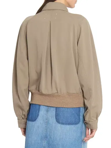 Maison Margiela Women's Wool Gabardine Zip Jacket | Thumbnail 5 Maison Margiela Women's Wool Gabardine Zip Jacket | Thumbnail 5
