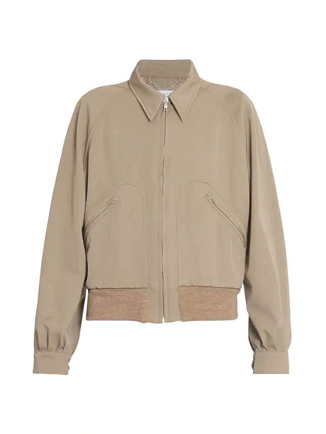Maison Margiela Women's Wool Gabardine Zip Jacket - Dune