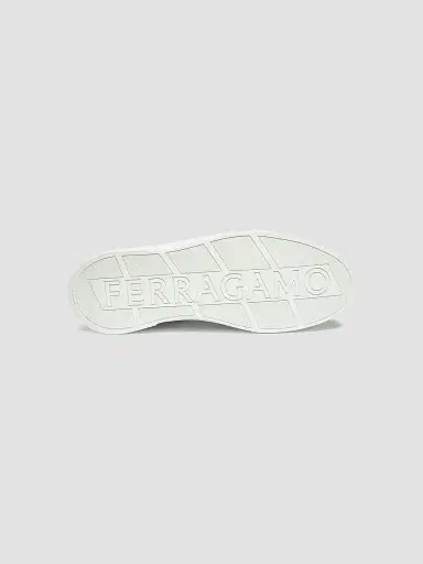 Ferragamo Men's Clayton Leather Low-Top Sneakers - Bianco Ottico - Size 13 | Thumbnail 6 Ferragamo Men's Clayton Leather Low-Top Sneakers - Bianco Ottico - Size 13 | Thumbnail 6