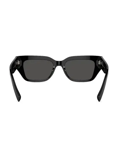 Dolce & Gabbana Women's 52MM Rectangular Sunglasses - Black Dark Grey | Thumbnail 4
