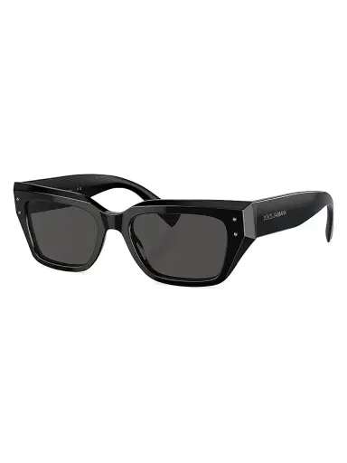Dolce & Gabbana Women's 52MM Rectangular Sunglasses - Black Dark Grey | Thumbnail 1