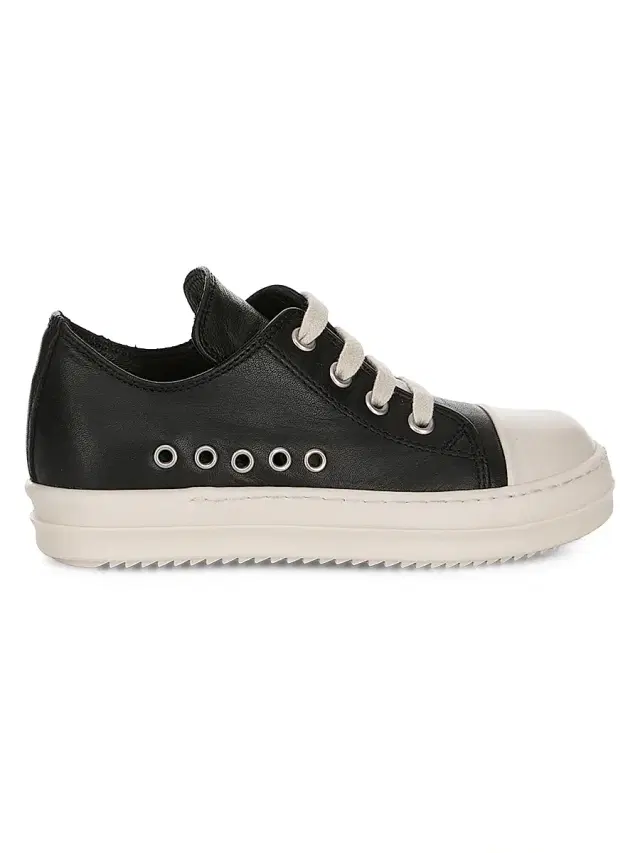 Rick Owens Little Kid's & Kid's Extreme Low Leather Sneakers - Black 1 (Child)