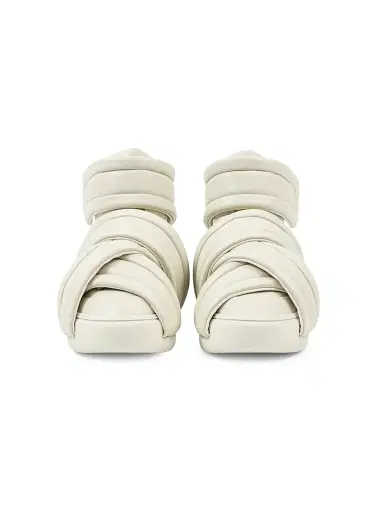 Maison Margiela Men's Future Show Leather High-Top Sneakers - Oyster Gray | Thumbnail 5 Maison Margiela Men's Future Show Leather High-Top Sneakers - Oyster Gray | Thumbnail 5