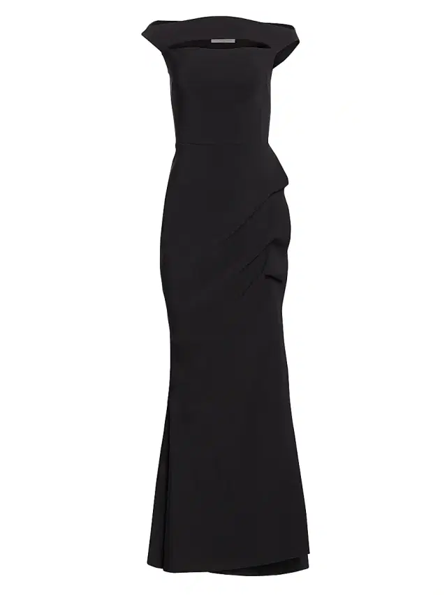 Chiara Boni La Petite Robe Women's Melania Off-The-Shoulder Gown - Black