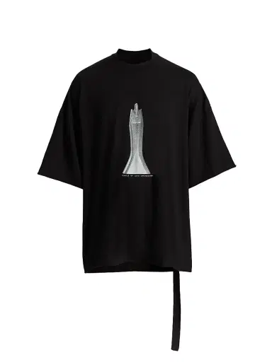DRKSHDW by Rick Owens Men's Tommy Cotton Oversized T-Shirt - Black Milk | Thumbnail 1