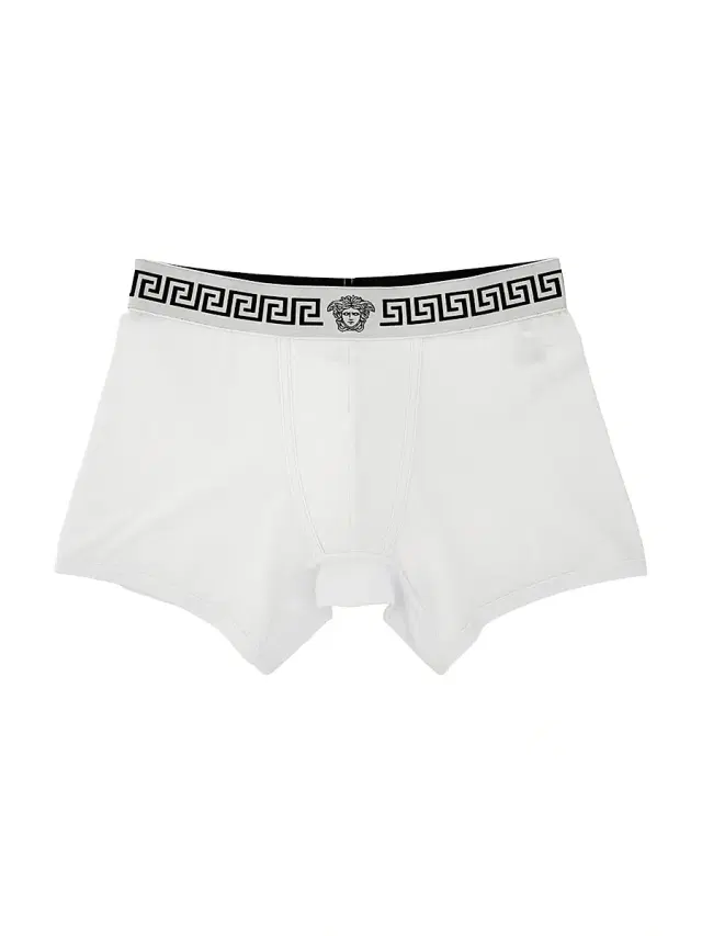 Men's Greca Medusa-Head Jersey Boxer Brief - Optical White