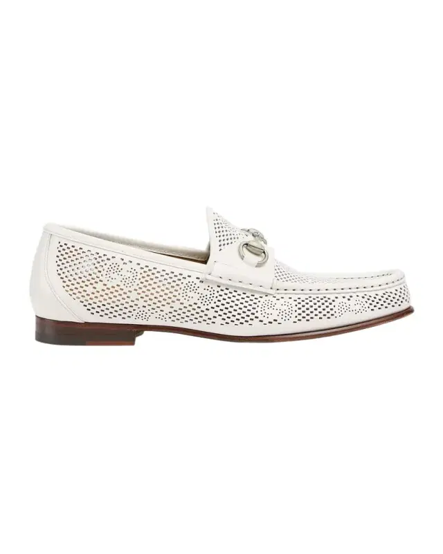 Men's Horsebit 1953 GG Perforated Leather Bit Loafers