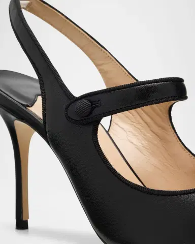 Manolo Blahnik Camparisli Leather Mary Jane Slingback Pumps | Thumbnail 5 Manolo Blahnik Camparisli Leather Mary Jane Slingback Pumps | Thumbnail 5
