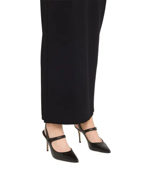 Manolo Blahnik Camparisli Leather Mary Jane Slingback Pumps