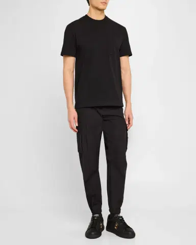 Versace Men's La Greca Leather Low-Top Sneakers | Thumbnail 3 Versace Men's La Greca Leather Low-Top Sneakers | Thumbnail 3