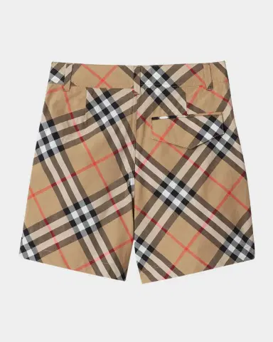 Burberry Boy 's Oscar Check Cotton Shorts | Thumbnail 2