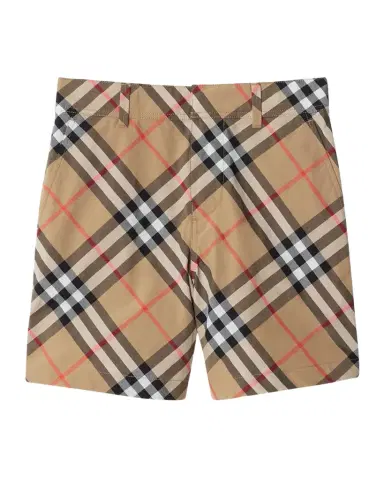 Burberry Boy 's Oscar Check Cotton Shorts | Thumbnail 1