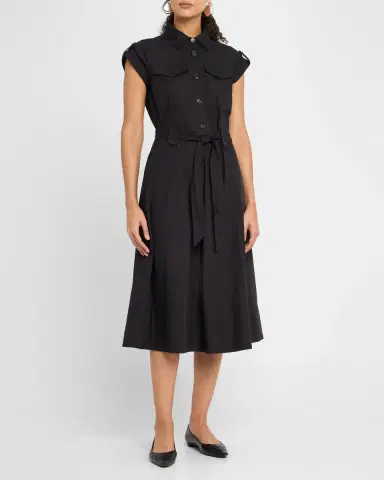 DEREK LAM 10 CROSBY Kayla Belted Midi Shirtdress | Thumbnail 4 DEREK LAM 10 CROSBY Kayla Belted Midi Shirtdress | Thumbnail 4