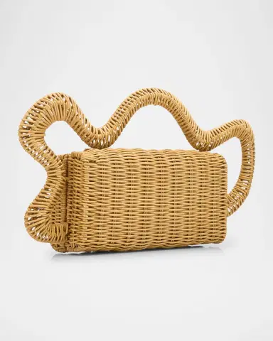 Cult Gaia Elsa Wavy Rattan Clutch Bag | Thumbnail 3 Cult Gaia Elsa Wavy Rattan Clutch Bag | Thumbnail 3