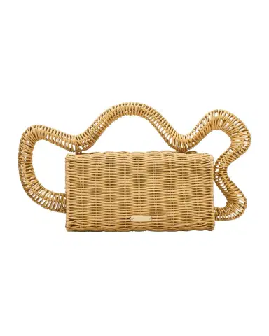 Cult Gaia Elsa Wavy Rattan Clutch Bag | Thumbnail 1 Cult Gaia Elsa Wavy Rattan Clutch Bag | Thumbnail 1