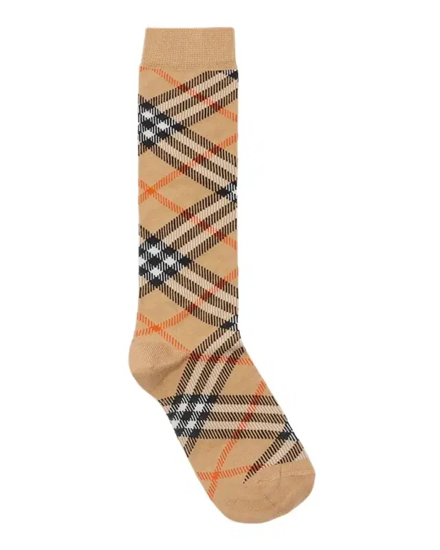 Kid 's Check-Print Socks, Size S-L