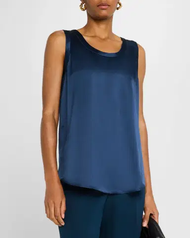 Lafayette 148 New York Perla Luxe Reversible Silk Charmeuse Shell | Thumbnail 3 Lafayette 148 New York Perla Luxe Reversible Silk Charmeuse Shell | Thumbnail 3