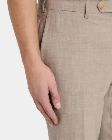 Isaia Men's Wool Flat Front Pants | Thumbnail 5