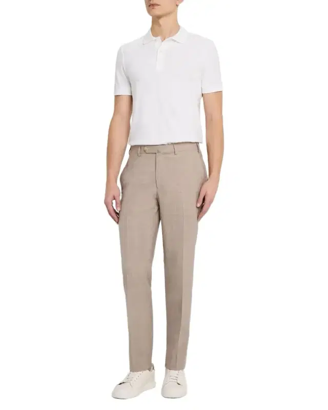 Isaia Men's Wool Flat Front Pants