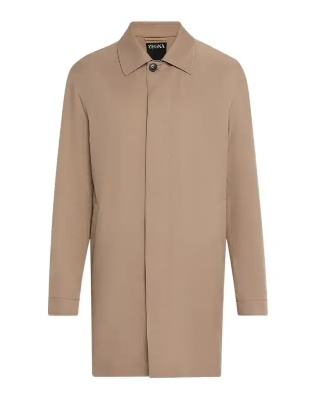 ZEGNA Men 's Microfiber Raincoat