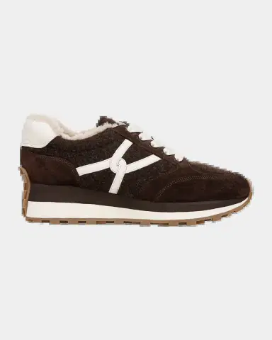 Veronica Beard Valentina Suede Shearling Retro Sneakers | Thumbnail 2 Veronica Beard Valentina Suede Shearling Retro Sneakers | Thumbnail 2