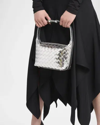 Bottega Veneta Mini Wallace Metallic Leather Shoulder Bag | Thumbnail 2
