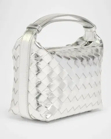 Bottega Veneta Mini Wallace Metallic Leather Shoulder Bag | Thumbnail 3