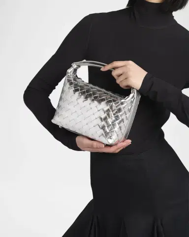 Bottega Veneta Mini Wallace Metallic Leather Shoulder Bag | Thumbnail 5