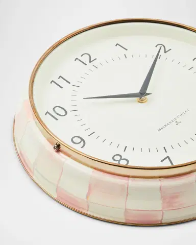 MacKenzie-Childs Rosy Check School Clock | Thumbnail 2 MacKenzie-Childs Rosy Check School Clock | Thumbnail 2