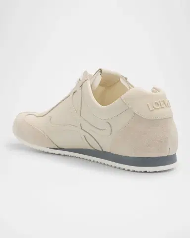 Loewe Men's Ballet Runner 2.0 Leather and Suede Low-Top Sneakers | Thumbnail 4