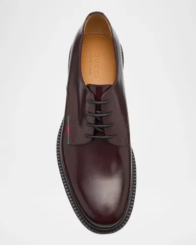 Gucci Men's William Leather Derby Shoes | Thumbnail 6 Gucci Men's William Leather Derby Shoes | Thumbnail 6