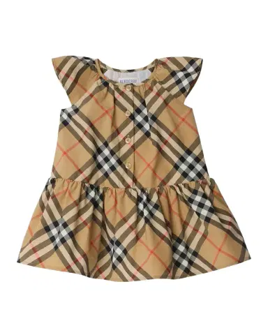 Burberry Girl's Talley Cotton Poplin Check Drop-Waist Dress | Thumbnail 1