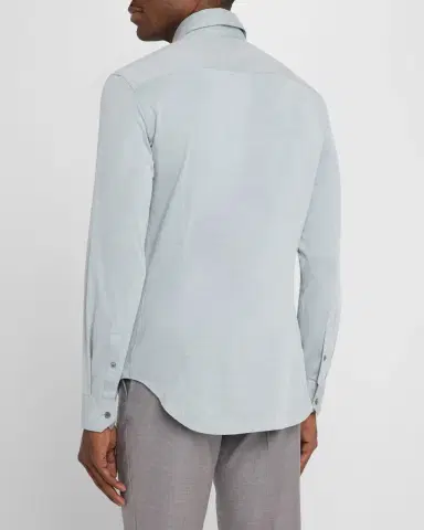 Giorgio Armani Men's Flex Tortona Cotton Jersey Sport Shirt | Thumbnail 3 Giorgio Armani Men's Flex Tortona Cotton Jersey Sport Shirt | Thumbnail 3
