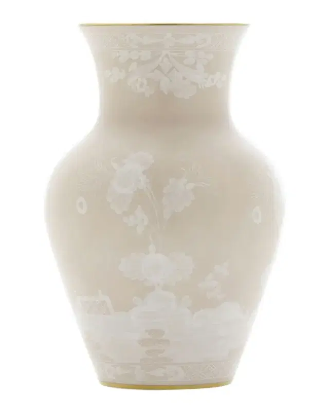 Ginori 1735 Oriente Italiano Meringa Ming Vase - 10"