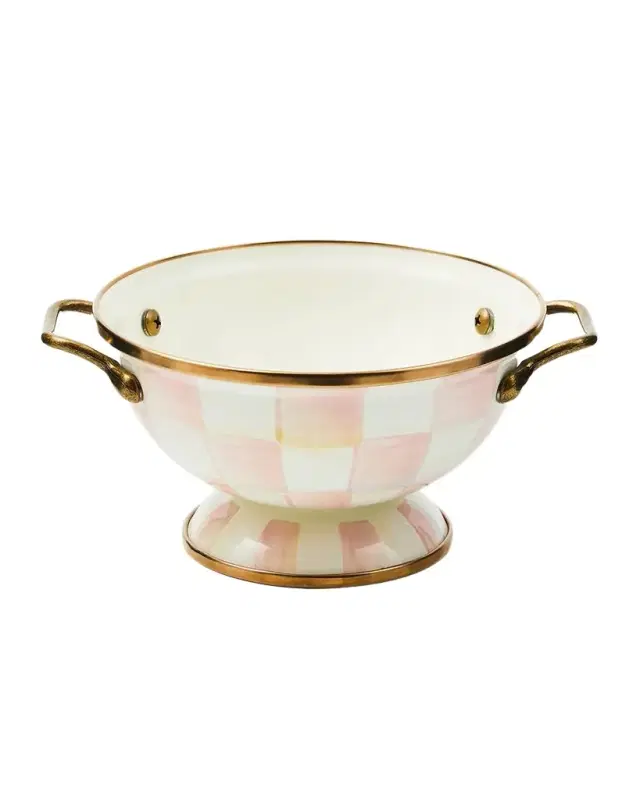 MacKenzie-Childs Rosy Check Simply Anything Bowl